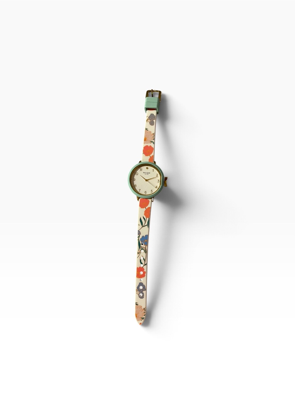 Kate Spade Floral Silicone Strap Gold-Tone Watch (KSW1418)